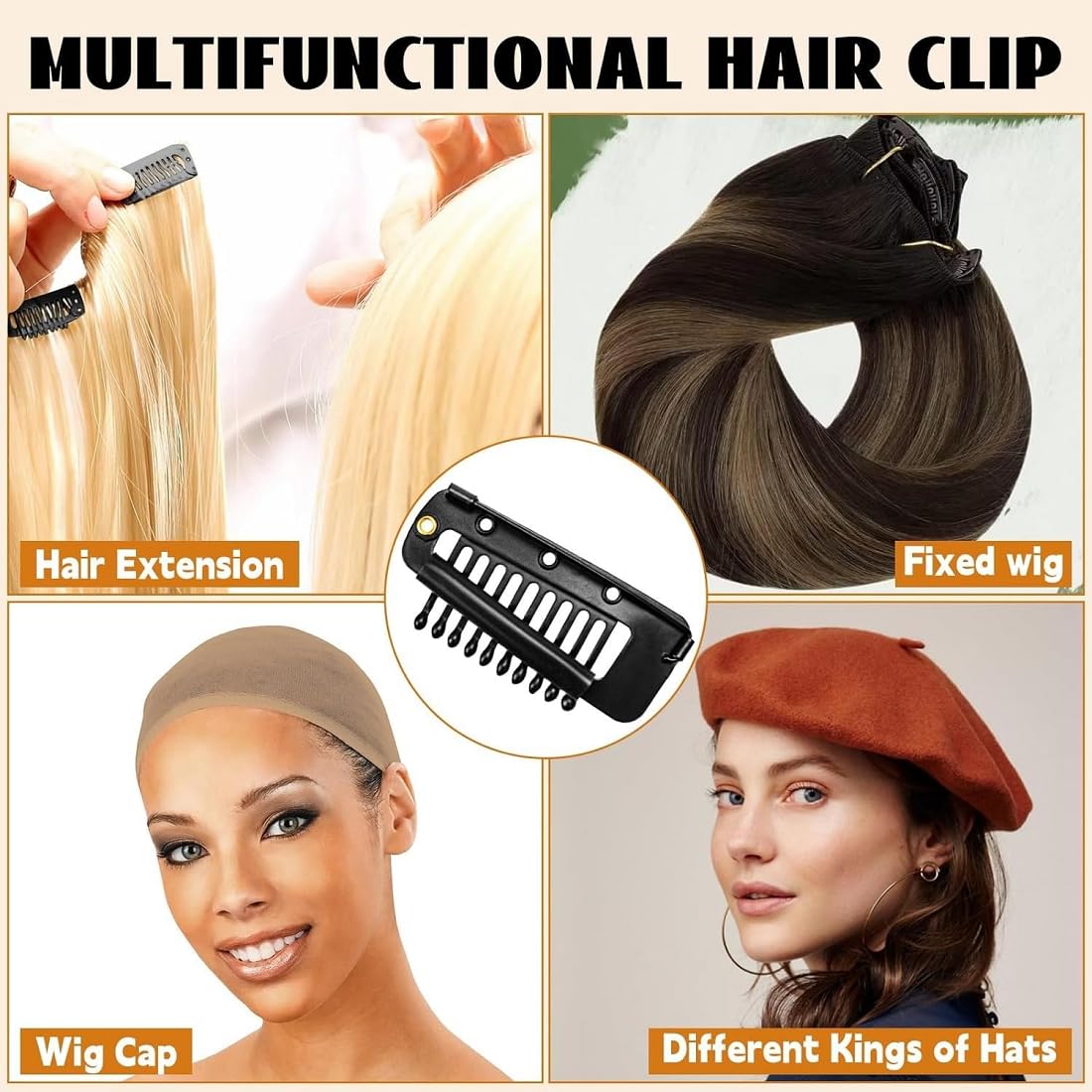 5psc Chunni Clips With Safety Pins - DIOEX