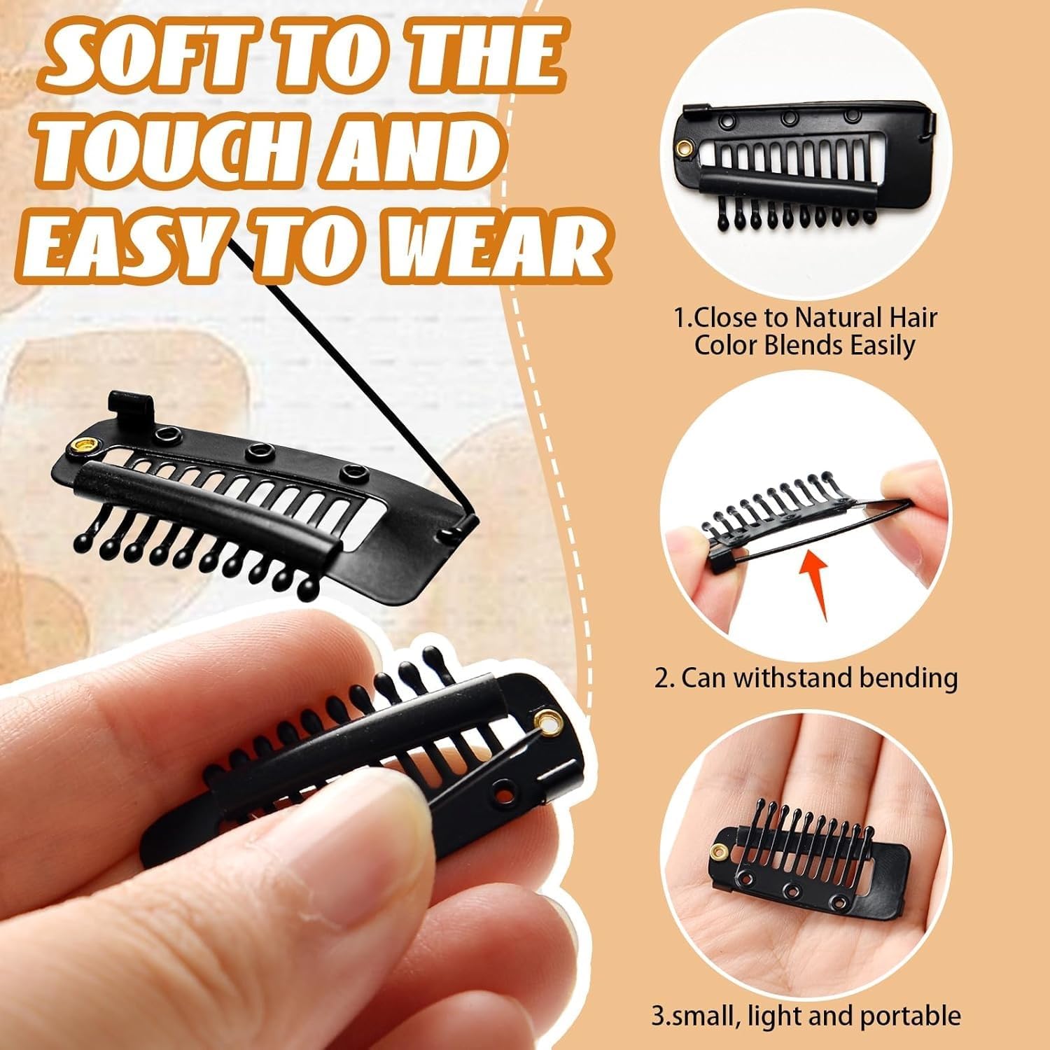 5psc Chunni Clips With Safety Pins - DIOEX
