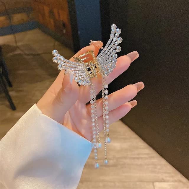 Butterfly hairclip Pack Of 1 Women Wedding Claw Clip - DIOEX
