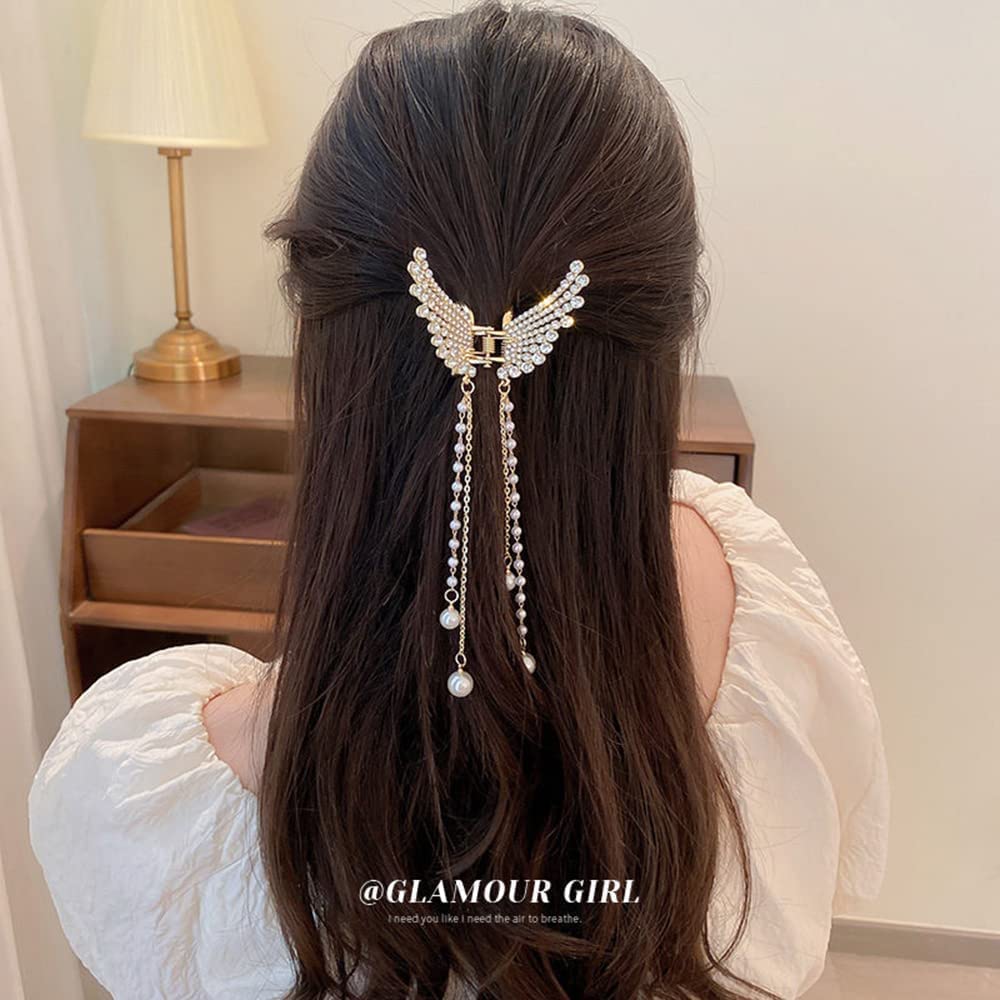 Butterfly hairclip Pack Of 1 Women Wedding Claw Clip - DIOEX