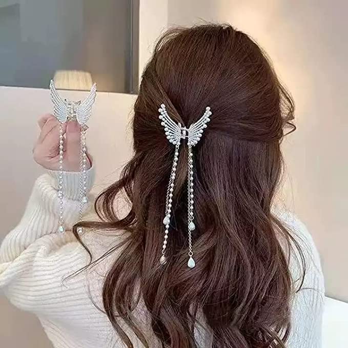 Butterfly hairclip Pack Of 1 Women Wedding Claw Clip - DIOEX