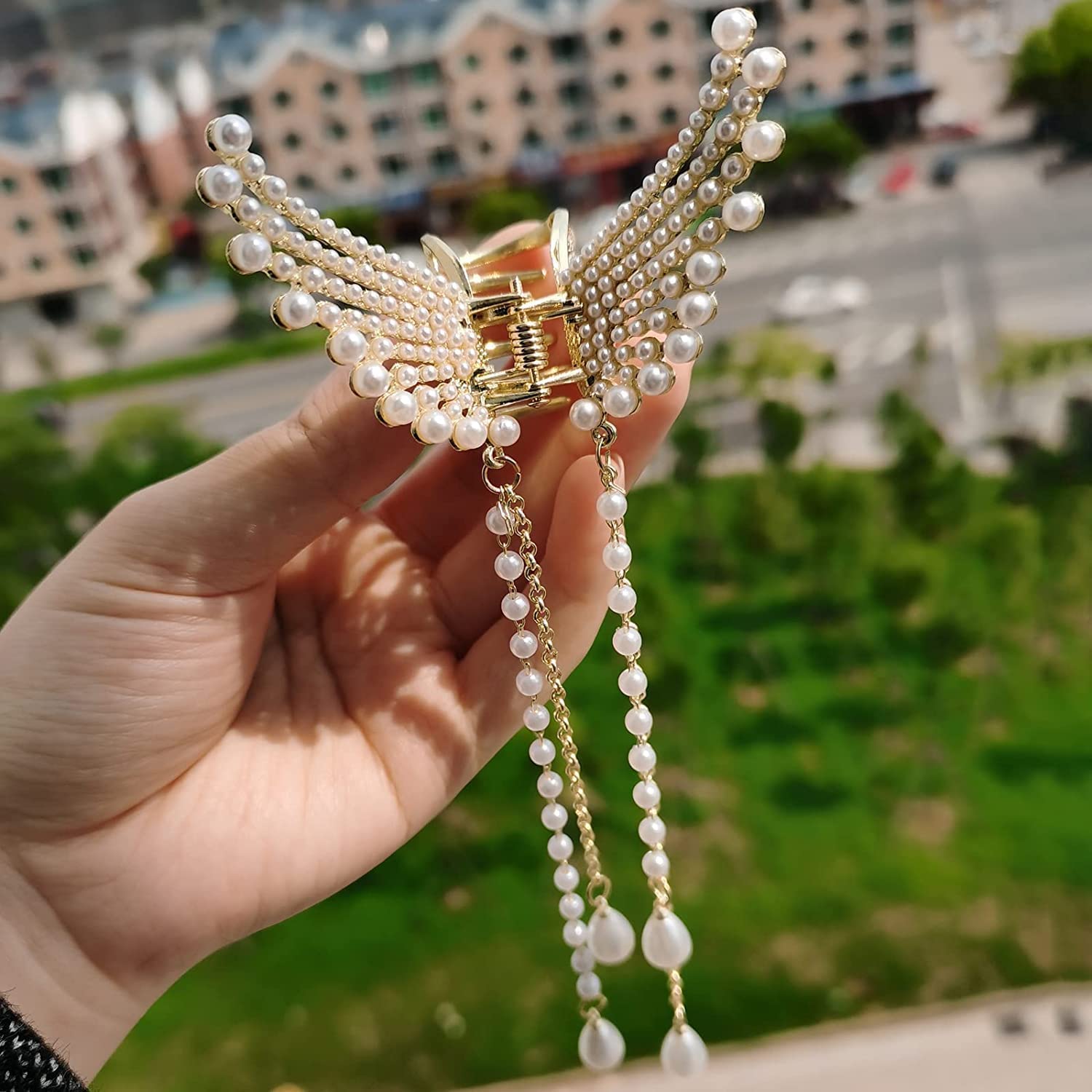 Butterfly hairclip Pack Of 1 Women Wedding Claw Clip - DIOEX